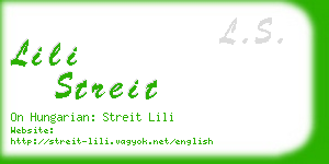 lili streit business card